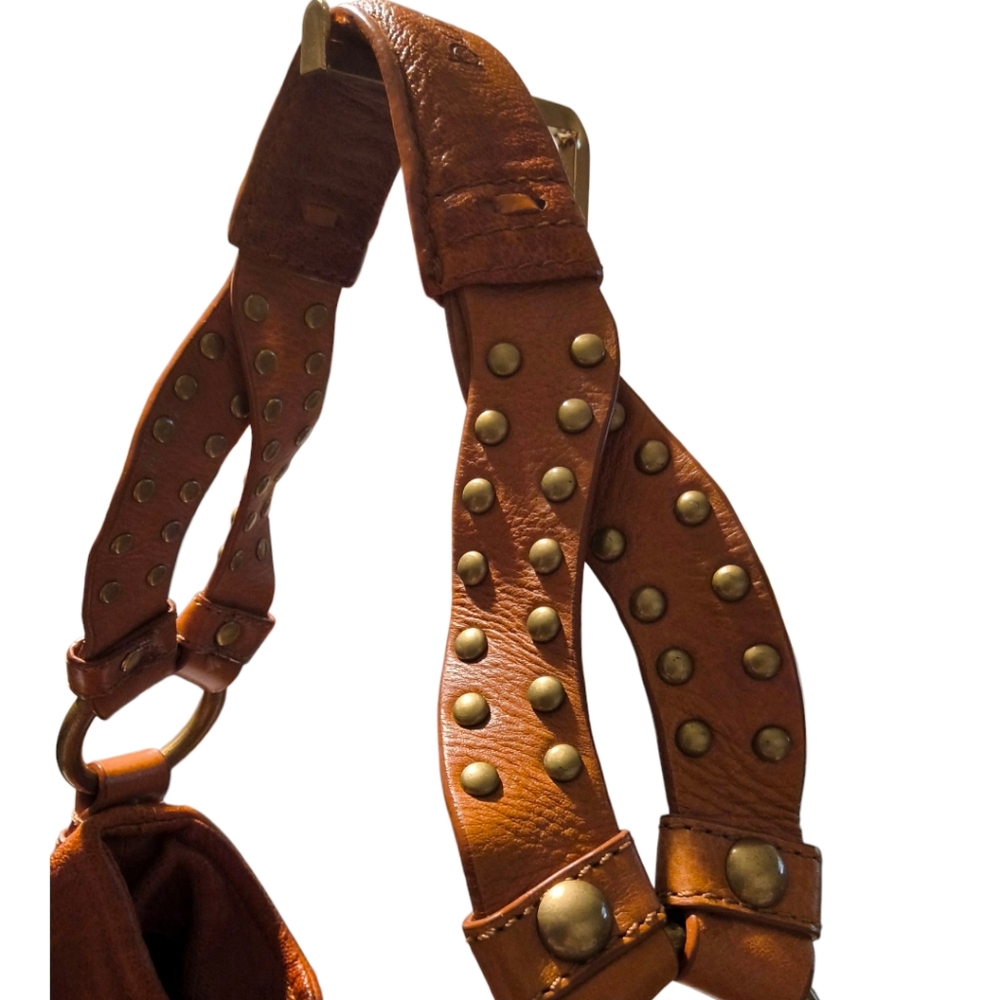 Botkier Leather Hobo Shoulder Bag in Cognac Brown - Picture 8 of 16